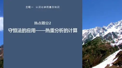 高中化学复习 热点题空2 守恒法的应用——热重分析的计算