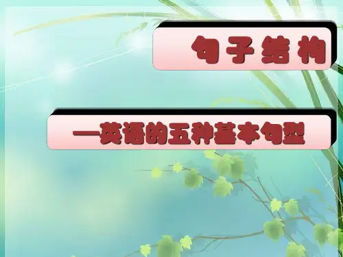 高中英语——句子结构 PPT课件 图文