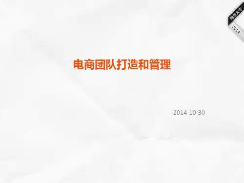 电商团队打造和管理