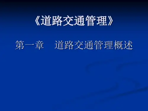 道路交通安全规划