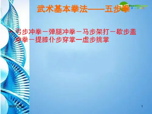 武术基本拳法《五步拳》-初中体育精品PPT教学课件