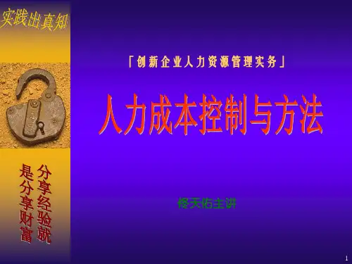 人力资源成本控制技巧 PPT课件