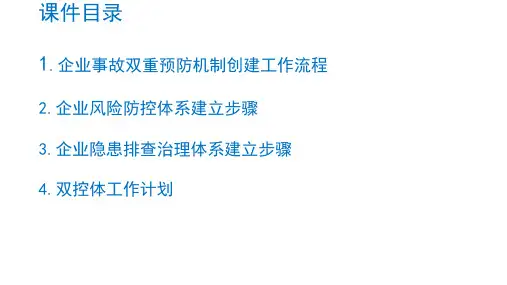 企业双重预防机制建立流程,精简讲解