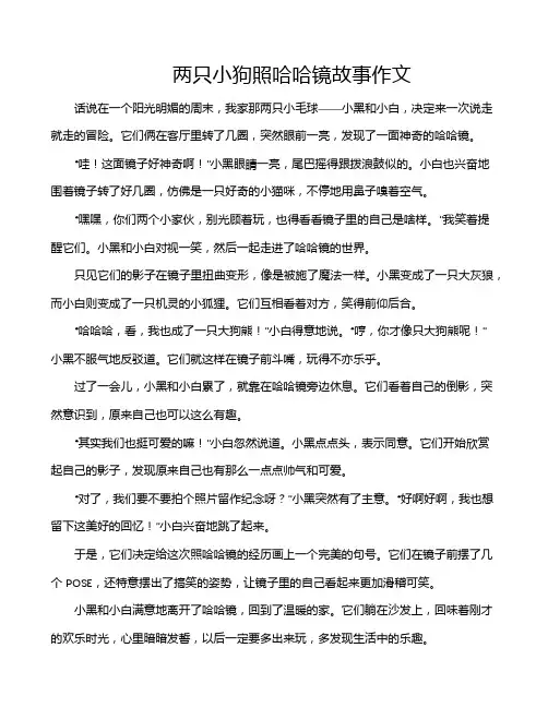 两只小狗照哈哈镜故事作文