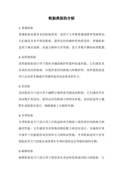 轮胎类别的介绍