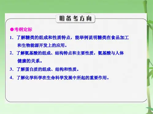  油脂糖类氨基酸和蛋白质(共61张PPT)