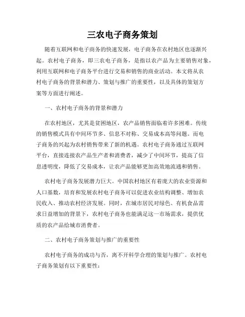 三农电子商务策划