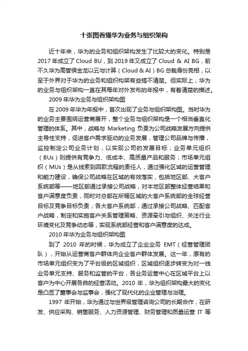 十张图看懂华为业务与组织架构