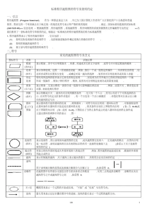 Visio流程图符号含义以及标准规则