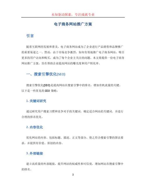 电子商务网站推广方案 (2)