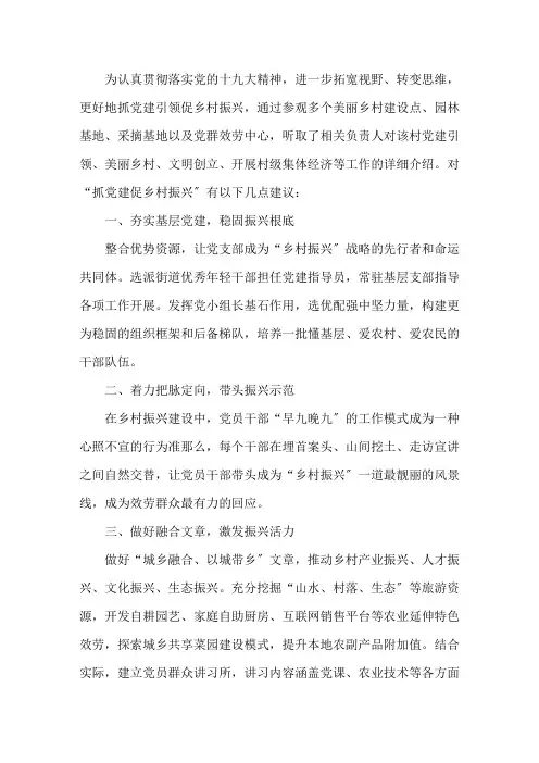 最新学习乡村振兴战略心得体会三篇