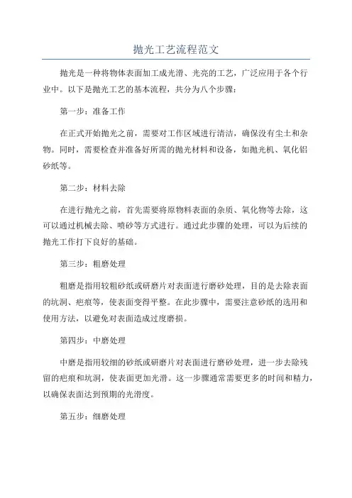 抛光工艺流程范文