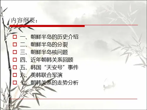 韩朝问题解析 PPT'