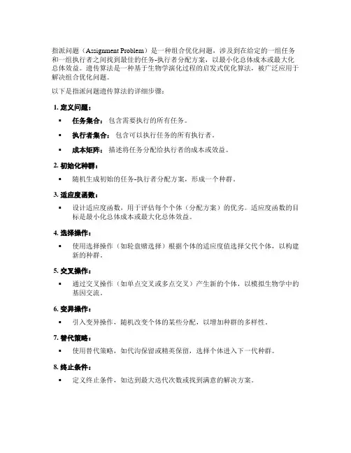 指派问题遗传算法