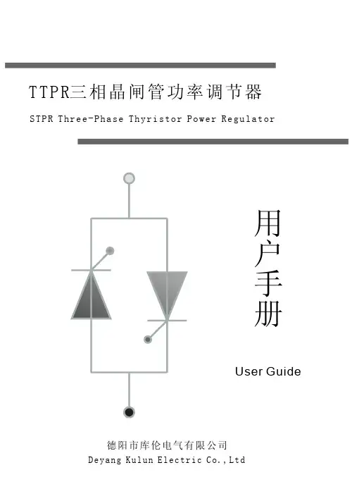 TTP R三相晶闸管功率调节器 说明书
