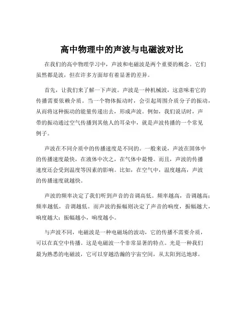 高中物理中的声波与电磁波对比