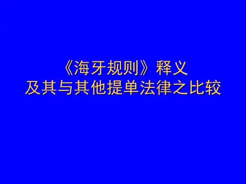 海牙规则释义