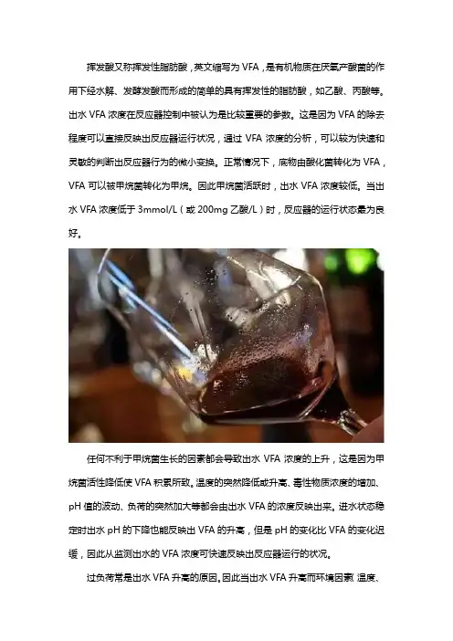 挥发酸对厌氧反应器运行的影响