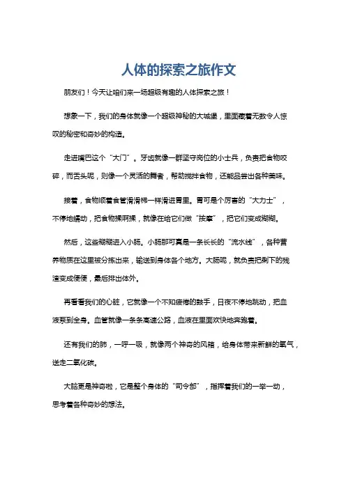 人体的探索之旅作文