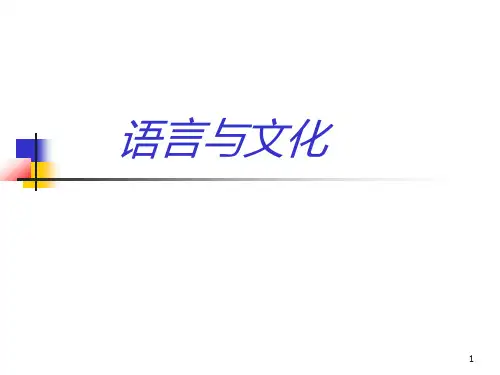 语言与文化