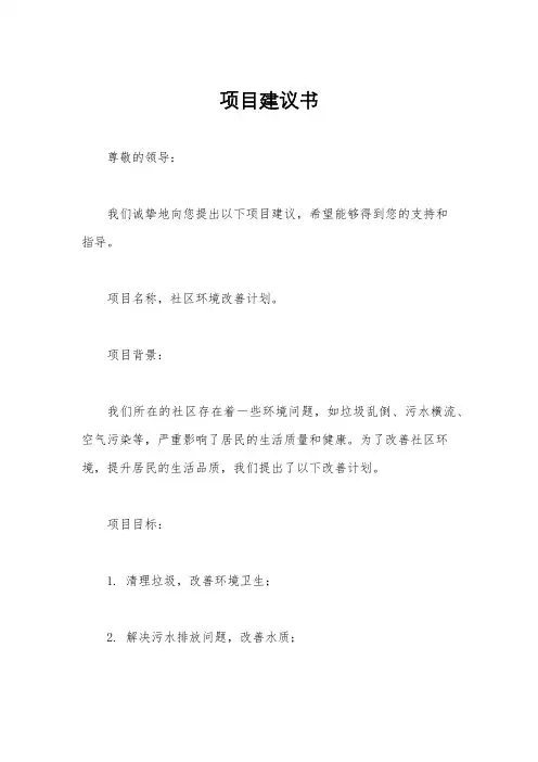 项目建议书