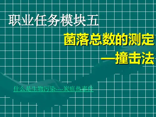 【医学PPT课件】菌落总数的测定