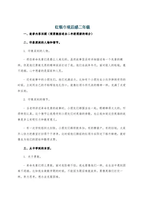 红领巾观后感二年级