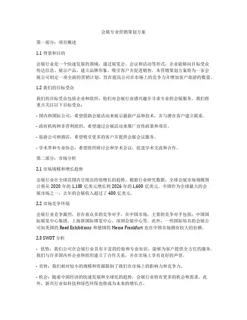 会展专业营销策划方案