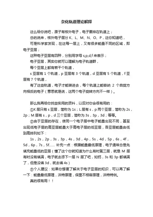 杂化轨道理论解释