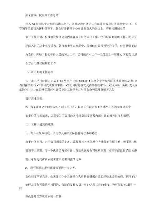 审计试用期工作总结(共3篇汇总).doc