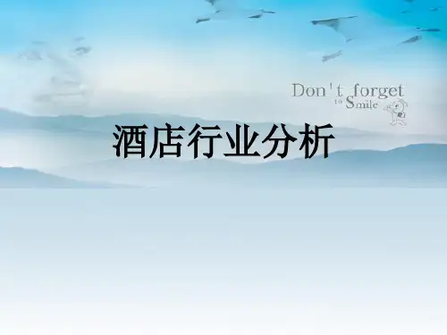 酒店经营分析ppt模板