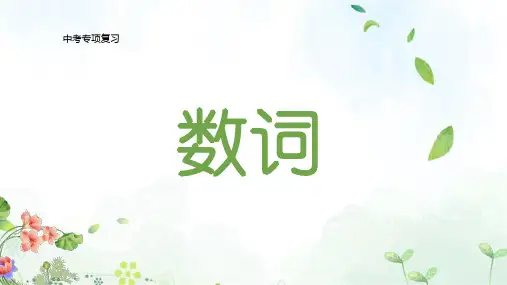 2023年人教版初中英语中考专题复习数词