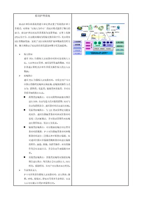 移动护理系统