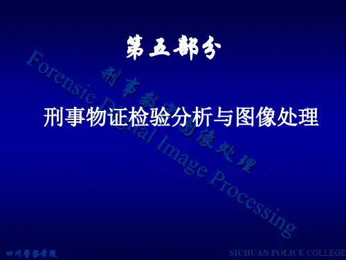 第五部分 公安部门刑事图像检验分析与图像处理 刑事数字图像处理 教学课件