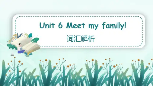 《Meet my family!》词汇解析PPT精品课件