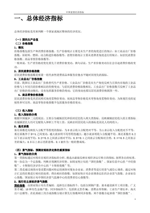重要经济指标(必须了解的经济学术语-吐血推荐)