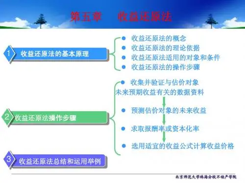 第五章  不动产估价方法之收益还原法