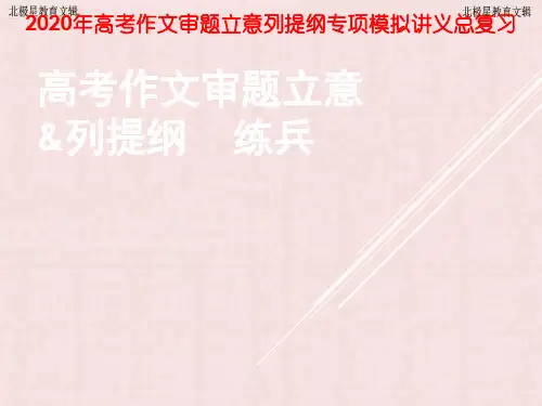 2020年高考作文审题立意列提纲专项模拟讲义总复习