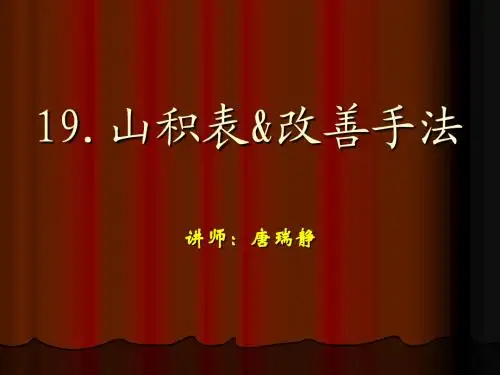 19.山积表&改善手法