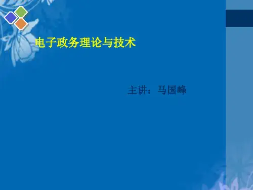 电子政务数据管理技术介绍(ppt 39页)