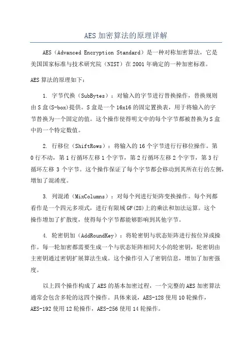 AES加密算法的原理详解