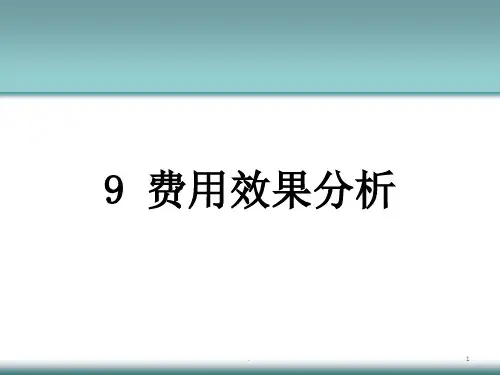 费用效果分析ppt课件