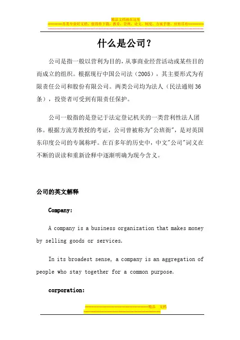 什么是公司