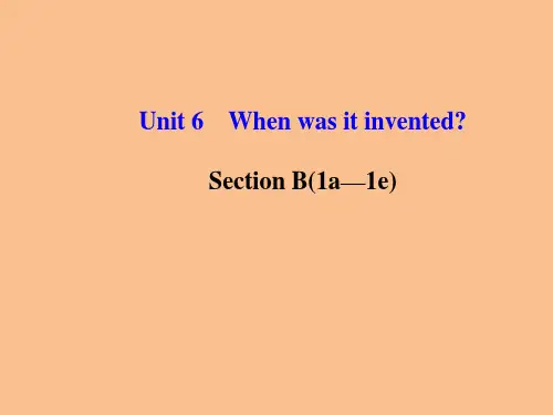 【学练优】2016秋(人教版)英语九年级上册课件Unit6B