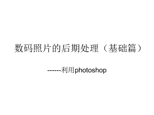 数码照片的后期处理(基础篇).ppt