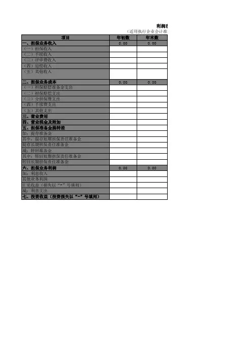 061008199-模板-利润表(适用执行企业会计准则的担保类公司)