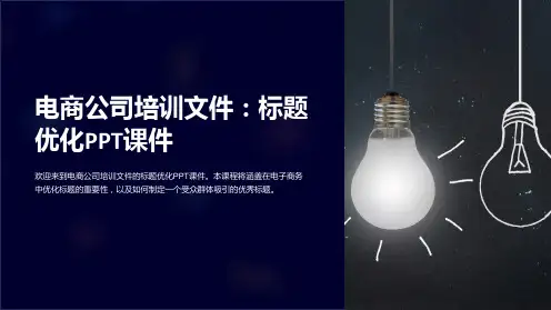《电商公司培训文件》标题优化PPT课件