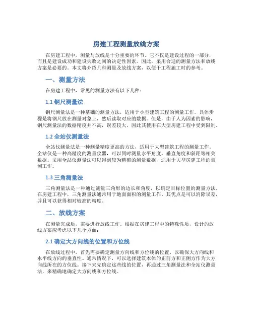 房建工程测量放线方案
