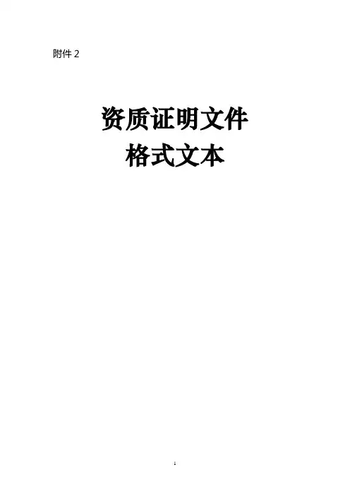 资质证明文件格式文本_2