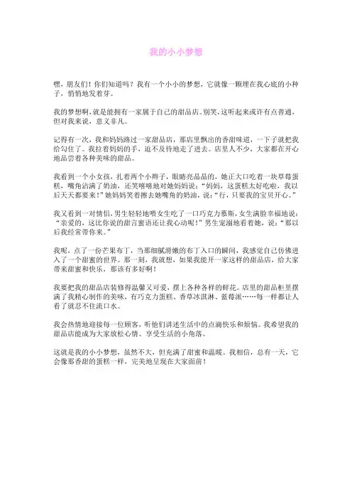 我的小小梦想